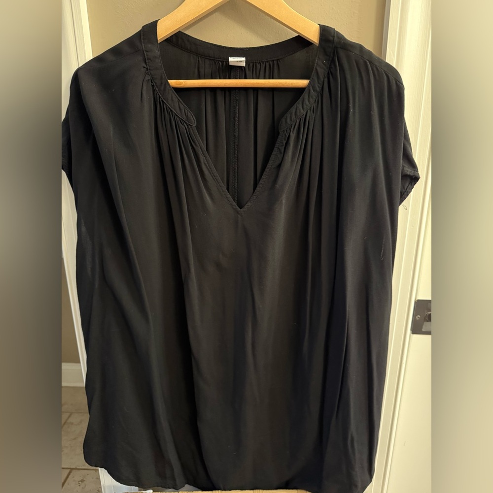 Old Navy Black Women's Plus Cocoon Sleeve Blouse 3X
